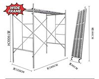 Andamio Industrial de Acero Galvanizado de Alta Resistencia con Estructura en H, Escalera, Puerta, Resistente a la Corrosión, Plegable, 1 Año de Garantía