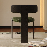 Chaises de salle à manger modernes de luxe en tissu de créateur haut de gamme, chaises de salle à manger élégantes et modernes pour hôtel, en flanelle, en vente