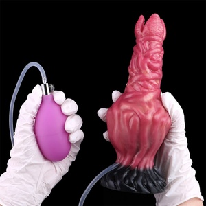 Monster <b>Dildo</b> Inflatable Squirting Fantasy Horse <b>Dildo</b> Knotted with Strong Suction Cup Anal <b>Dildo</b> Silicone Adult Toys for Women - Product Image 6