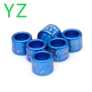 Anneau de pigeon en aluminium droit personnalisé de 4,5 mm <span class=keywords><strong>BLEU</strong></span> pour oiseaux, tels que pigeons / canaris / perroquets / oiseaux de jade - Product Image 1