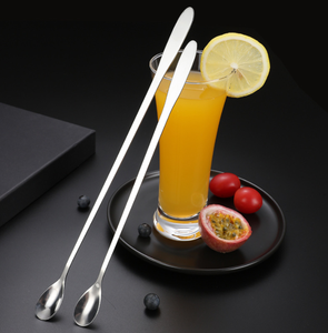 Cuchara para batir café, leche y postres con mango largo, DFS1110, en stock y personalizable, fabricada en China, accesorios - Product Image 1