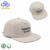 Casquettes de baseball unisexe en coton 100 % non structurées, ajustables, à 6 panneaux et visière plate, avec logo brodé personnalisé, vente en gros