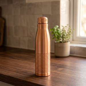 Copper <b>Thermos</b> <b>Bottle</b> With Lid Minimalist Design Portable Travel Drinkware - Product Image 5