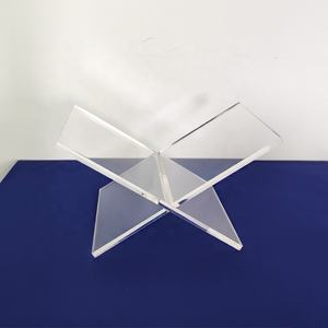 X צורה ברורה ספר אקריליק תצוגה דוכן תצוגה במגזין אקריליק לעמוד ללא מחזיק ספר פתוח - Product Image 4