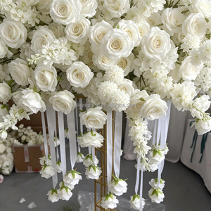 Hot Sale White Hanging Roses Artificial Large <b>Table</b> Flower Centerpieces for <b>Wedding</b> - Product Image 3
