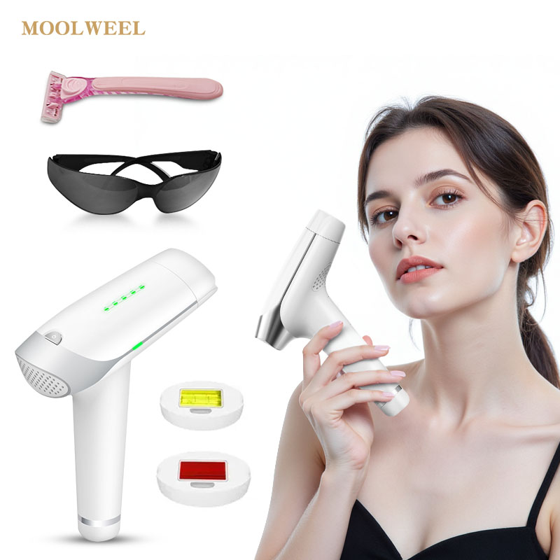 Moolweel T001 Professional Home Use IPL Machine 510K Painless Fast Flash Sapphire Ice Cooling Handset Portable IPL Hair Removal