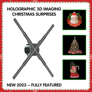 YHP50-LED 3D ologramma Fan Advertising Display 4 pale nudo 3D olografico ventaglio proiettore Dia 50cm ologramma mappatura - Product Image 6