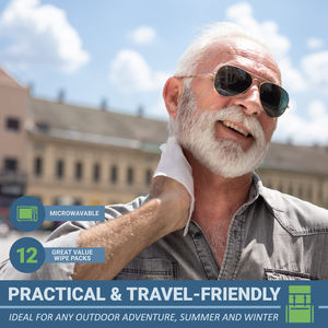 Toallitas Húmedas Desechables para Baño sin Agua, Aptas para Microondas, de Marca Blanca para Adultos, con Extracto de Aloe, 12 Paquetes (96 Unidades) - Product Image 4