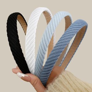 <span class=keywords><strong>Serre</strong></span>-têtes pour femmes, bandeaux fins en tricot, bandeaux antidérapants tendance pour cheveux féminins, accessoires capillaires mignons de couleurs unies - Product Image 4