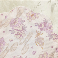 Tissu texturé rayé 100% soie de mûrier de Hangzhou Luo, imprimé Jade Doré, respirant, pour robe printemps-été, Cheongsam, écharpe