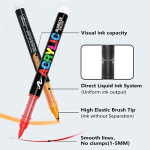 Marqueurs Pinceaux Peinture Acrylique 240 Couleurs pour Peinture sur Roche, Pierre, Céramique, Verre, <span class=keywords><strong>Bois</strong></span>, Toile, Fournitures d'Art et de Dessin DIY - Product Image 6
