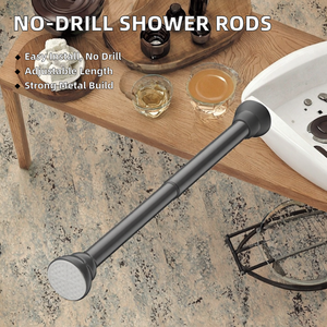 Poteaux à rideaux en métal blanc faciles à utiliser <span class=keywords><strong>extensible</strong></span> 30 50 cm tige <span class=keywords><strong>de</strong></span> tension à ressort pour armoires <span class=keywords><strong>de</strong></span> <span class=keywords><strong>salle</strong></span> <span class=keywords><strong>de</strong></span> <span class=keywords><strong>bain</strong></span> modernes - Product Image 5