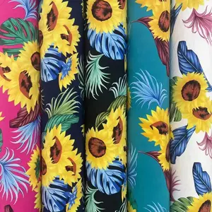 Nieuwe Stijl Multi Color Classic Floral Design Polyester Chiffon Stof Bedrukt Voor Vrouwen Zomer Kleding