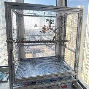 Süper büyük büyük amerika papağanı çift papağan kafes paslanmaz çelik evde lüks kanarya Aviary açık kuş kafesi Lovebirds kafes - Product Image 1