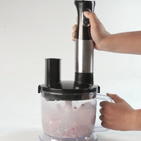 Ensemble de mélangeur électrique mélangeur à main à émulsion pour la préparation des aliments de cuisine avec bol hachoir, trancheuse, tasse à mesurer, crochet de pétrissage