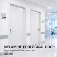 Porte intérieure en bois de couleur personnalisée, aspect bois, avec fermeture silencieuse pour la décoration des bureaux et des salles de réunion
