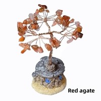 HZ Gravier de cristal en pierre naturelle, ornements créatifs de décoration de bureau pour la maison, autres objets artisanaux en cristal, Arbre de la prospérité
