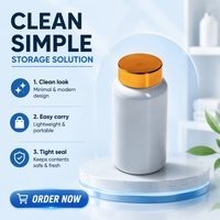Bouteille de capsule pharmaceutique en plastique PET vert 150ml 225ml 275ml bouchon à vis de flacon de médicament pour la sérigraphie de pilules liquides en poudre