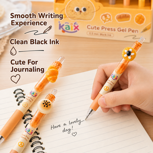 Bolígrafo de Gel Retráctil KAIX con Diseño Personalizado de Snacks, Punta de 0.5mm, Tinta Negra, para Regalos Navideños - Product Image 5