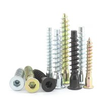 Vis autotaraudeuses à tête hexagonale plate en acier au carbone pour meubles en bois, tailles métriques M4-M10, zinguées
