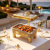 Kommerzielle 9L Hochzeits-Chafing-Dishes aus Edelstahl, Buffet-Speisenwärmer für Hotel und Catering