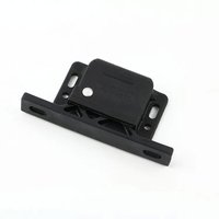 Loquet de panneau en alliage de zinc noir à fermeture par poussée pour porte de placard, tiroir, camping-car, caravane, bateau