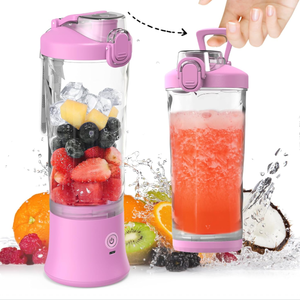 20oz Portable Smoothie Maker Blender Cup USB Rechargeable Juicer Mini Electric Blender for Fruit Juice Ice Crush On The Go - Product Image 1