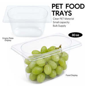 Bandeja Transparente para Alimentos de PET Termosellable, Envase Desechable para Frutas y Ensaladas, Envase para Delicatessen, Película de Sellado Libre de BPA, Contenedor para Supermercado - Product Image 1
