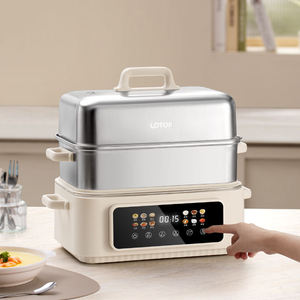 Casserole électrique à <span class=keywords><strong>grande</strong></span> <span class=keywords><strong>capacité</strong></span> 1500W en acier inoxydable avec fonction de sécurité, <span class=keywords><strong>cuiseur</strong></span> <span class=keywords><strong>vapeur</strong></span> électrique domestique - Product Image 3