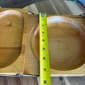 Plateau de service mobile extensible à 3 niveaux en bois, style Mid-Century Modern, avec logo personnalisé, compatible lave-vaisselle, réutilisable - Product Image 5