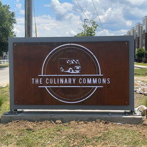 Custom Outdoor Monument <b>Sign</b> with Durable Metal Frame and <b>LED</b> <b>Lighting</b> Freestanding Commercial Monument Signage - Product Image 4