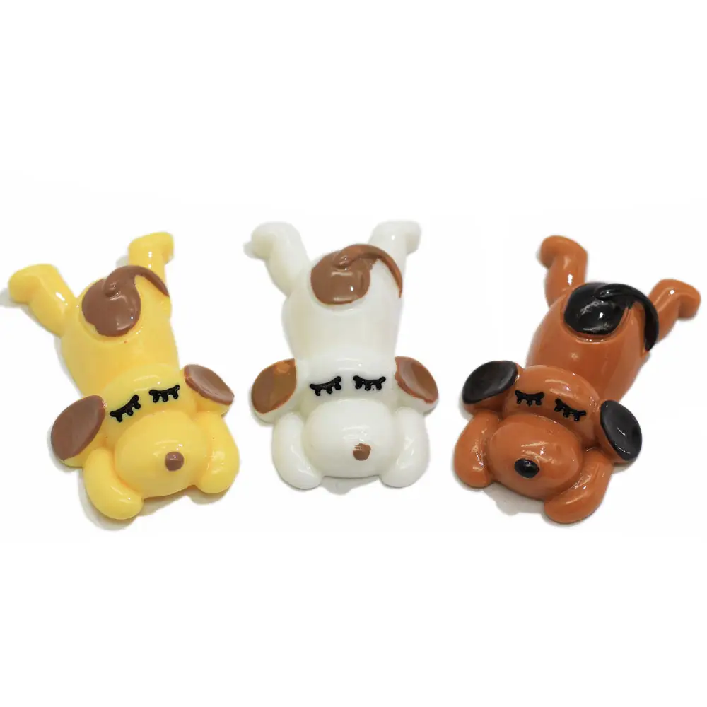 Mezcla DIY resina perro Flatback parche Kawaii cabujón animales de artesanía de resina para manualidades Diy hacer