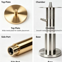 Chicha en acier inoxydable de haute qualité au design unique, technique miroir, portable, coffret cadeau de voyage, écologique