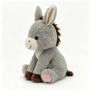 Âne en peluche personnalisé, âne gris en peluche, peluche d'animal de la ferme, adorable jouet en peluche âne - Product Image 2