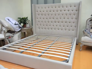 <strong>Big</strong> Size Tufted Button Style Comfortable Royal <strong>King</strong> Queen Wood <strong>Bed</strong> - Product Image 3