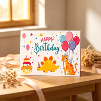 Cartes de vœux écologiques en carton pour enfants, service d'impression personnalisé de haute qualité à la demande pour les enfants