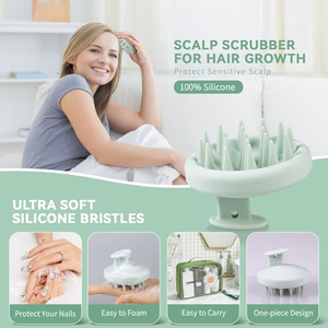 Custom Color Handheld Plastic Laser Waterproof Scalp Massage <b>Hair</b> Shampoo Brush Compact Shower Bath <b>Massager</b> - Product Image 5