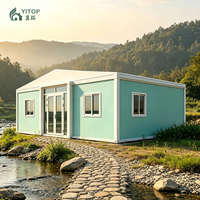 Casa Contenedor Expandible, Casa Contenedor Habitable, Revestimiento de Lámina Metálica, Habitación Aislada, Diseños de Casas Pequeñas y Planos de Planta Personalizados