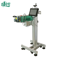 Machine de marquage laser CO2 en ligne, marquage laser au dioxyde de carbone pour l'identification des cartes de circuits imprimés, des câbles, du bois, de l'acrylique, du plastique, de l'emballage