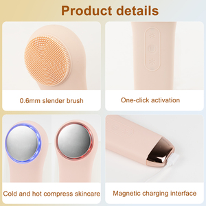 Spazzola per la pulizia del viso in <span class=keywords><strong>Silicone</strong></span> spazzola per la pelle che stringe la bellezza del viso con impacco caldo freddo Szczotka Do Oczyszczania Twarzy - Product Image 4
