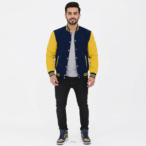 <b>White</b> Sleeve Letterman College Varsity <b>Men</b> Custom Logo Design Custom Logo Winter Breathable FINER THREADS Varsity <b>Jacket</b> - Product Image 1