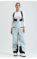 Pantalons de ski pour femmes et hommes, avec sangles, doublure épaisse matelassée, respirants, imperméables, coupe-vent, chauds, résistants à l'usure, pour skis simples/doubles