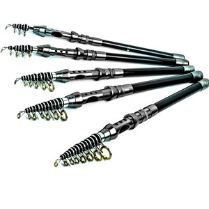 Caña de Pescar Telescópica de Fibra de Carbono, Combo de Carrete Giratorio de Acción Media EVA, Juego de Señuelos y Aparejos para Pesca en Agua Salada y Dulce - Product Image 2