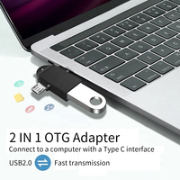 Adaptador OTG 2 en 1 Micro USB Tipo C Macho a USB 3,0 Hembra Micro y Tipo C Conectores OTG