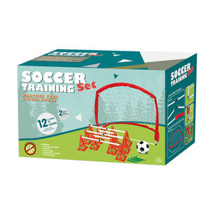 Ensemble <span class=keywords><strong>de</strong></span> <span class=keywords><strong>but</strong></span> <span class=keywords><strong>de</strong></span> football portable pour enfants, jouet en plastique d'extérieur, entraînement aux compétences <span class=keywords><strong>de</strong></span> football, avec <span class=keywords><strong>filet</strong></span> et obstacles - Product Image 2