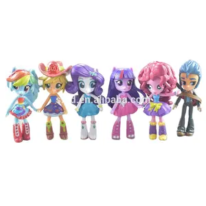 Beautiful rarity pink pony figure for girls gift/6pcs girls horse pony PVC figurine