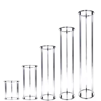 Combinaison de supports à fleurs personnalisés Porte-fleurs en acrylique pour décorations de table de restaurant occidental à l'atmosphère élégante