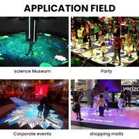 Piste tactile sensible au sol écran de scène jeu pour enfants piste de danse vidéo interactive led magnétique modulaire