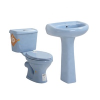 ORTONBATH Europe Afrique Nigéria Articles sanitaires en céramique bon marché Salle de bain Deux pièces Wash Down WC Toilette avec cuvette Couvre-siège Toilettes
