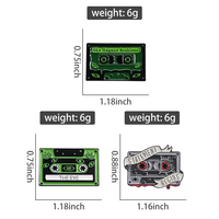 Pins en métal émaillé souple rétro années 90, cassettes musicales personnalisées, badges pour revers, sacs et chapeaux, en gros, prêts à être expédiés